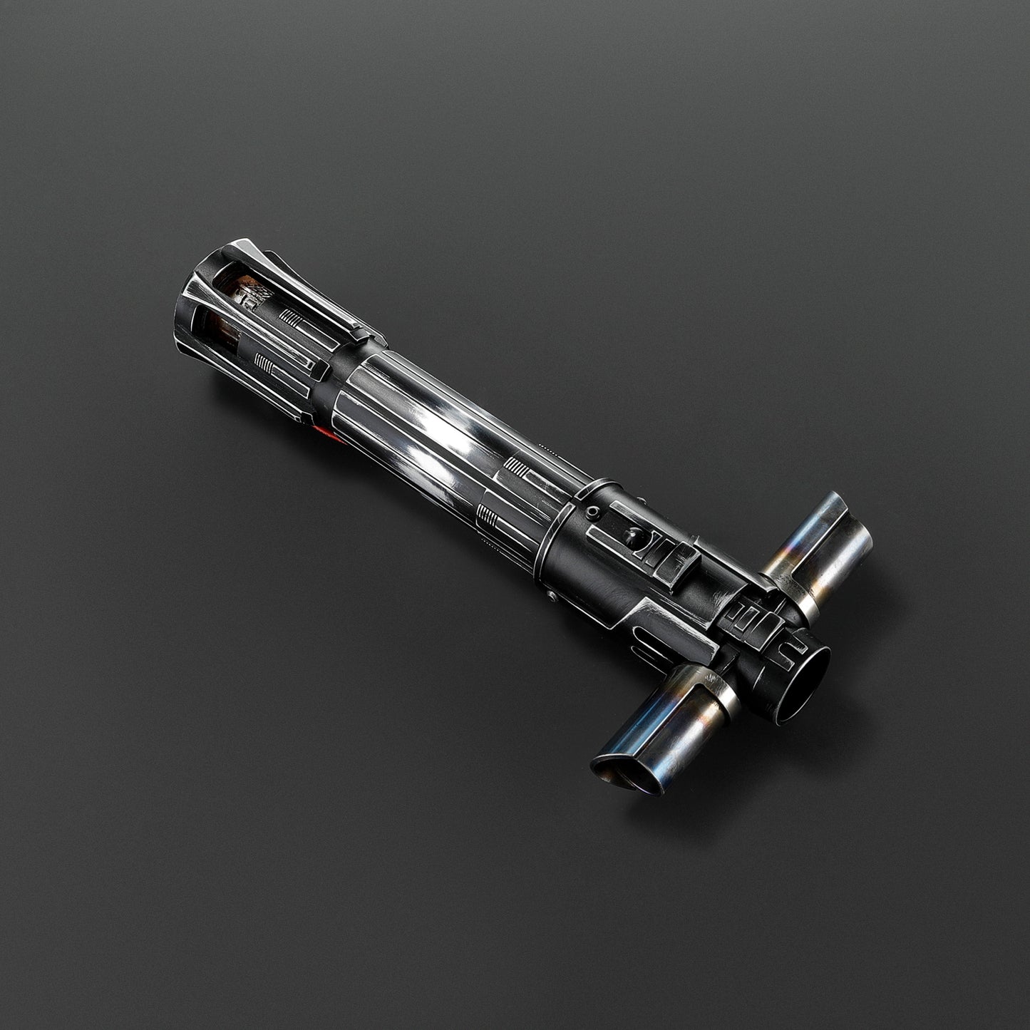 The Volatile Sentinel: The Unstable Crossguard Lightsaber (weathered)