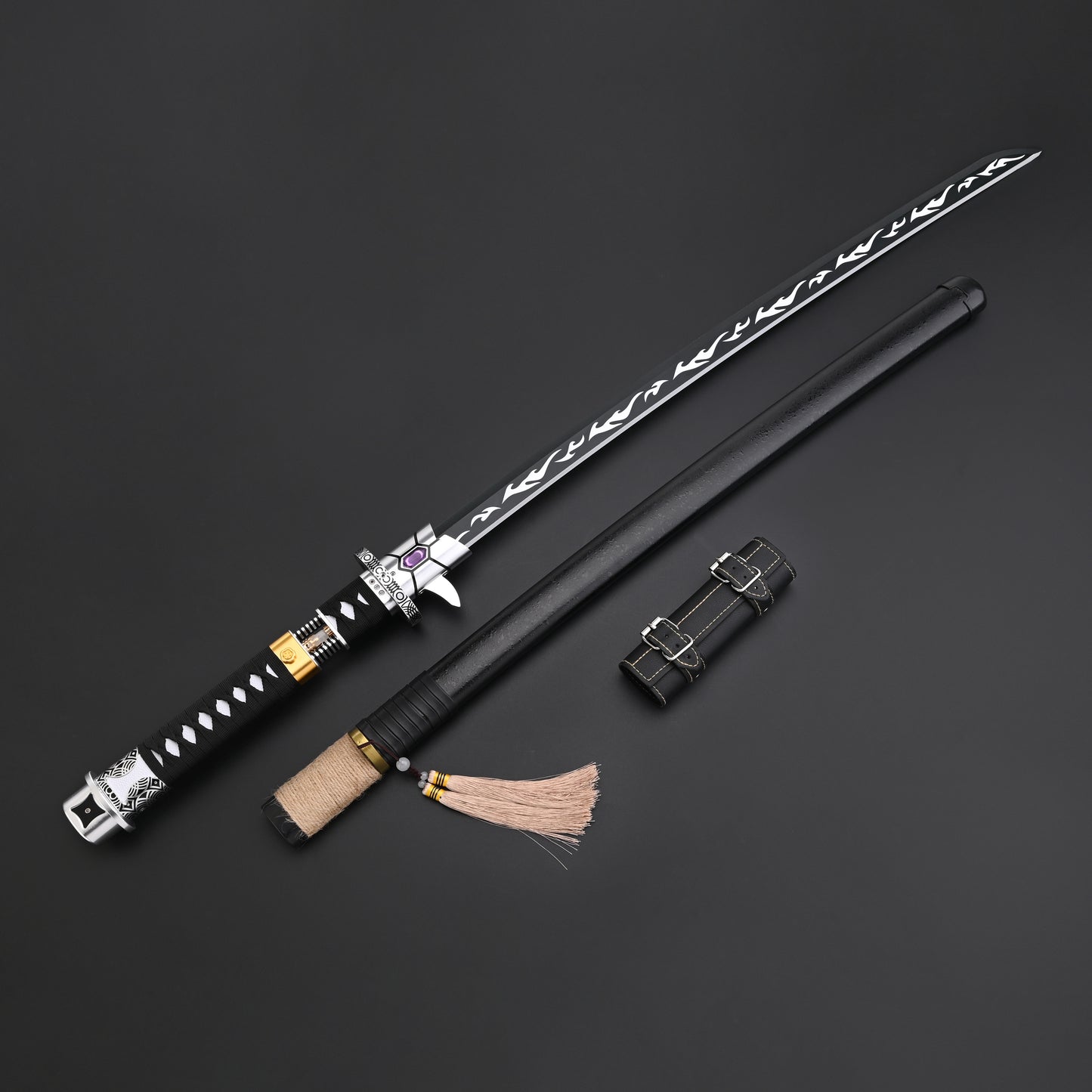 The Dark Katana: Vibro-Blade Lightsaber with Scabbard