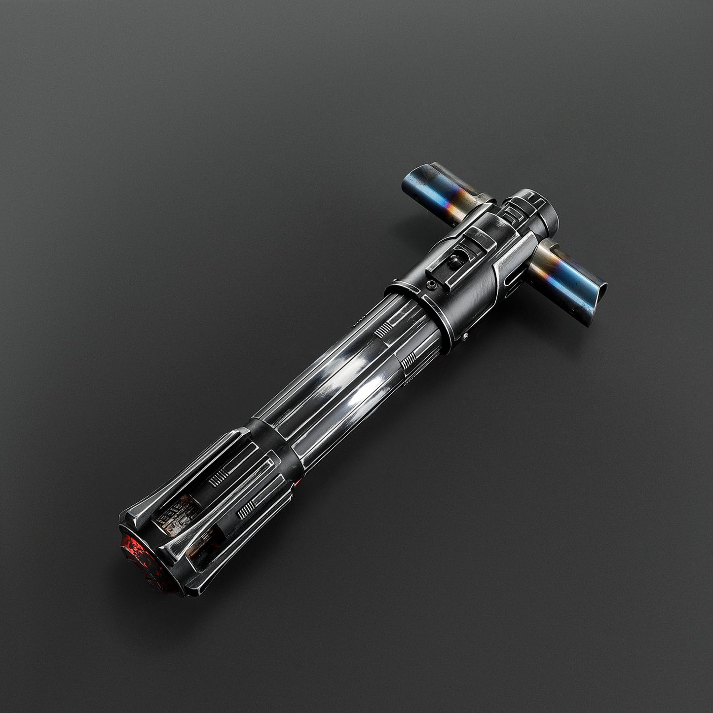The Volatile Sentinel: The Unstable Crossguard Lightsaber (weathered)