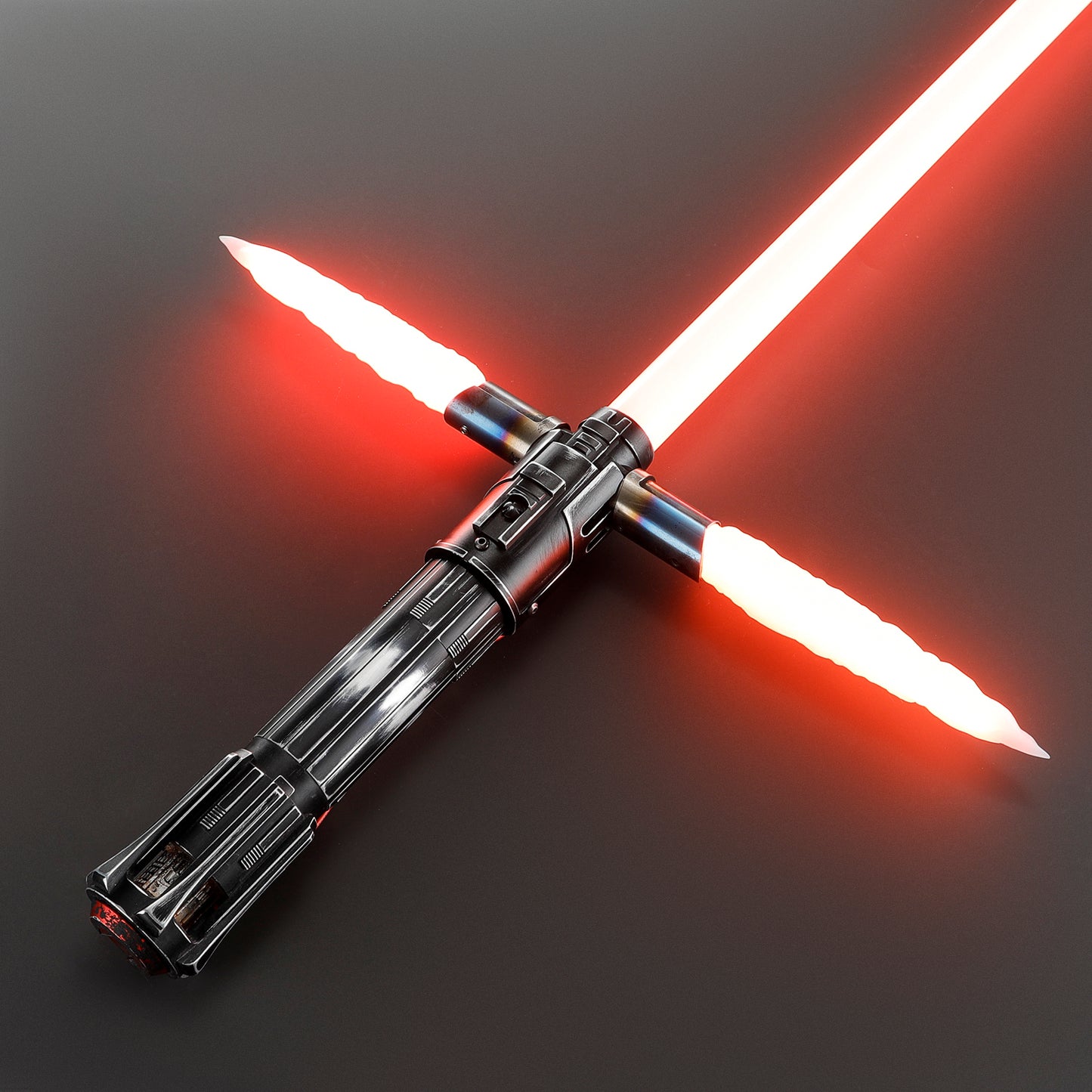 The Volatile Sentinel: The Unstable Crossguard Lightsaber (weathered)