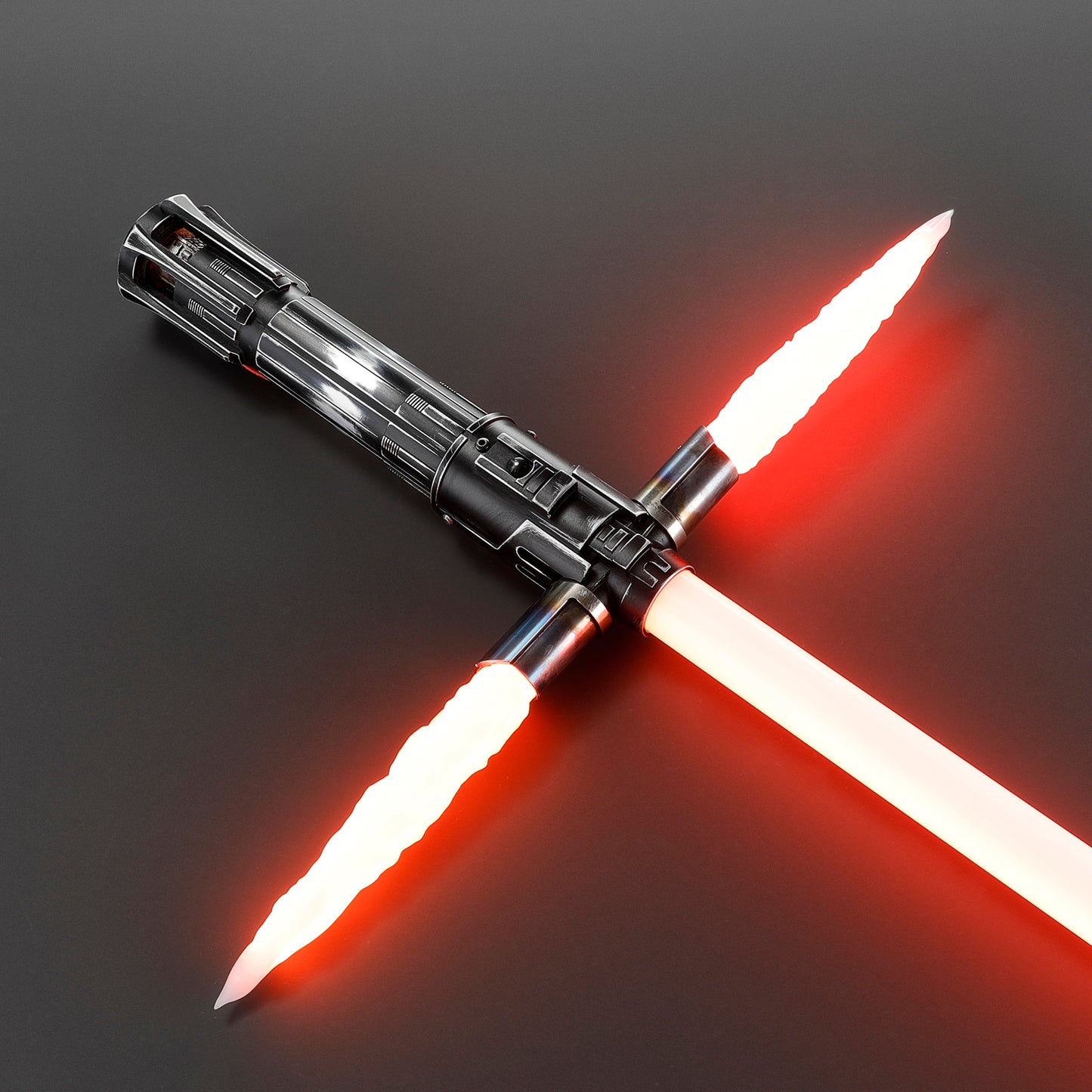 The Volatile Sentinel: The Unstable Crossguard Lightsaber (weathered)