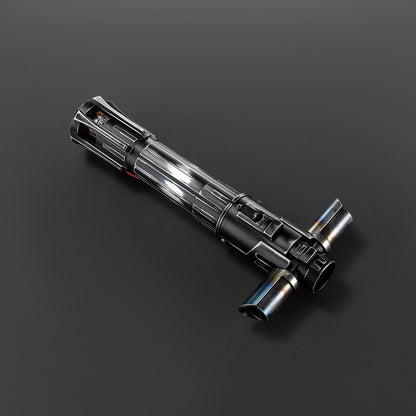 The Volatile Sentinel: The Unstable Crossguard Lightsaber (weathered)